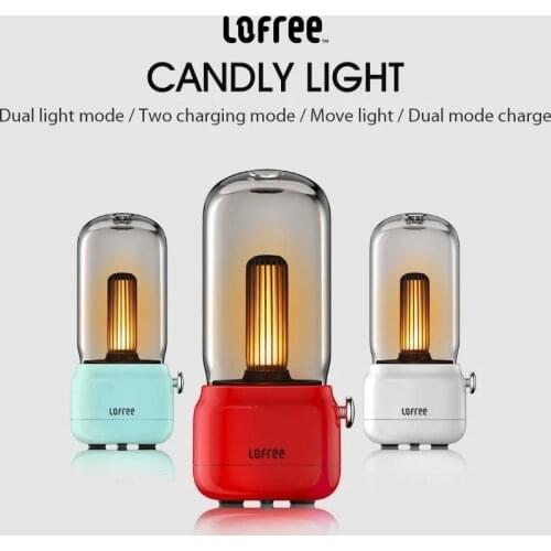 XIAOMI MIJIA Night Light LOFREE Portable Candlelight Ambient Light LED TableLamp Indoor Outdoor Lighting Fixtures USB Charging