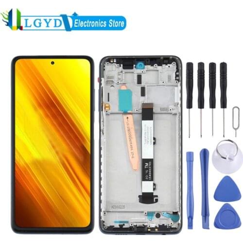 Original LCD Screen and Digitizer Full Assembly With Frame for Xiaomi Poco X3 NFC / Poco X3