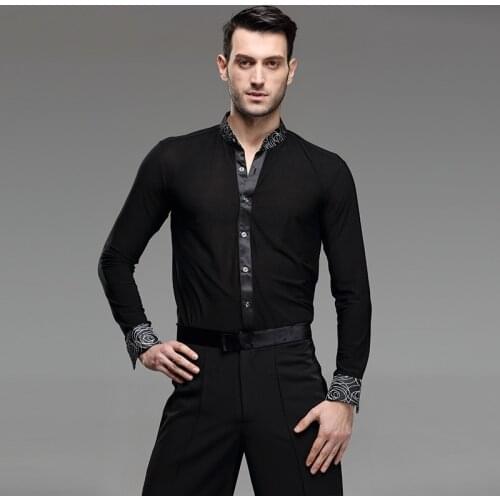 Ballroom dance shirt mens latin shirt mens ballroom shirts mens latin dance costumes dance top mens ballroom dancewear