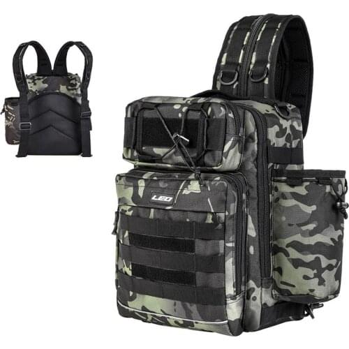 Fishing Tackle Backpack 10L Large Capacity Fishing Bag Double/single Shoulder Camouflage Waterproof ​ Tackle Bag Fish Lures Ge
