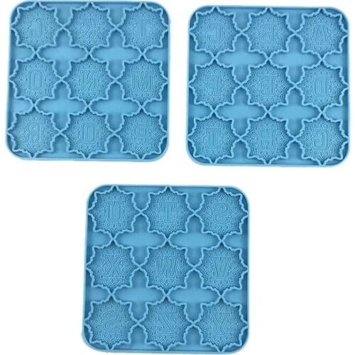 English Alphabet Silicone Mold Diy Keychain Phone Back Sticker Epoxy Mold Pattern Necklace Pendant Mold