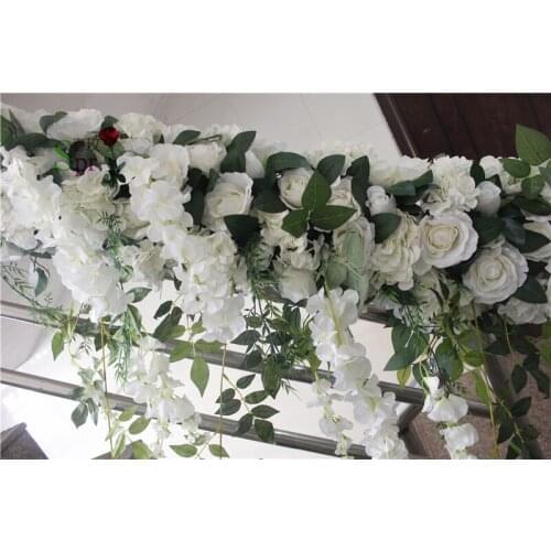SPR Free Shipping road lead arch and row flowers 2m/lot wedding decoration flower wall backdrop table centerpiece flore
