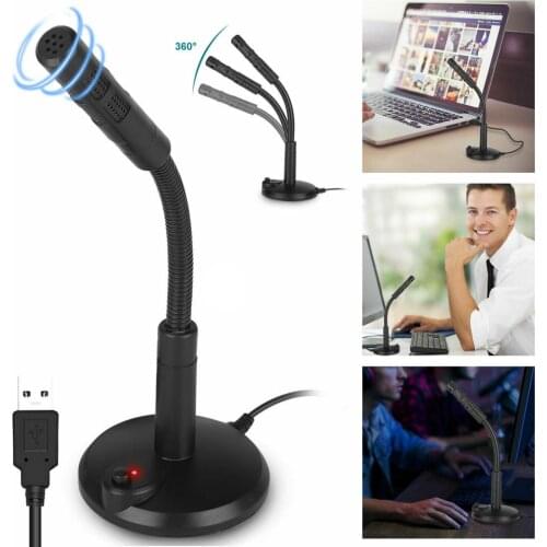 USB Computer Microphone Noise Canceling Voice Recording Mic for PC Laptop Internet Voice Chat