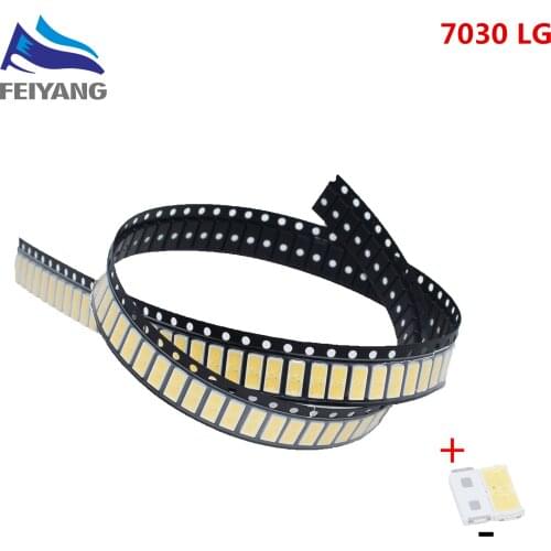 1000pcs FOR LG Innotek LED LED Backlight 1W 7030 6V Cool white TV Application smd 7030 led cold white 100-110lm 7.0*3.0*0.8mm