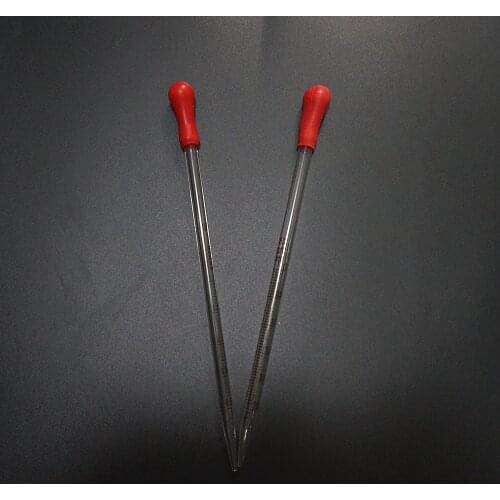 2pcs/lot 0.5ml 1ml 2ml 3ml Lab Glass Graduated Droppers Pipettes Transfer Pipette with Rubber head