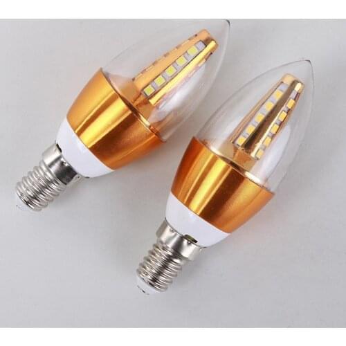 220V 5W Led Candle Bulb E14 Waterproof Aluminum Energy Saving Lamp