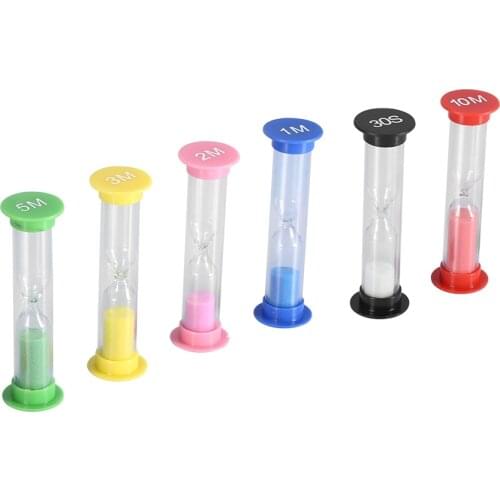 6pcs/ Set Sand Glass Timer Hourglass For Cooking Baking Game Exercise Decoration Sand Glasses