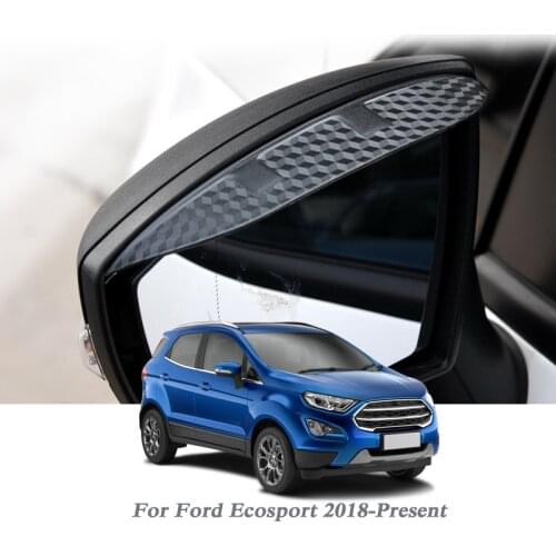 Car Rearview Mirror Rain Eyebrow Auto Shield Snow Guard Sun Side Visor Shade Protector For Ford Ecosport 2018-PresentAccessories