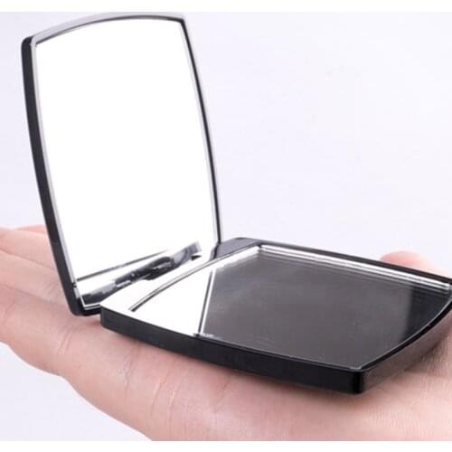 (No Logo)Mini Mirror Square Shape Girl Mini Double Sides Portable Mirror Pocket Makeup Cosmetics Compact Mirrors Makeup Tools