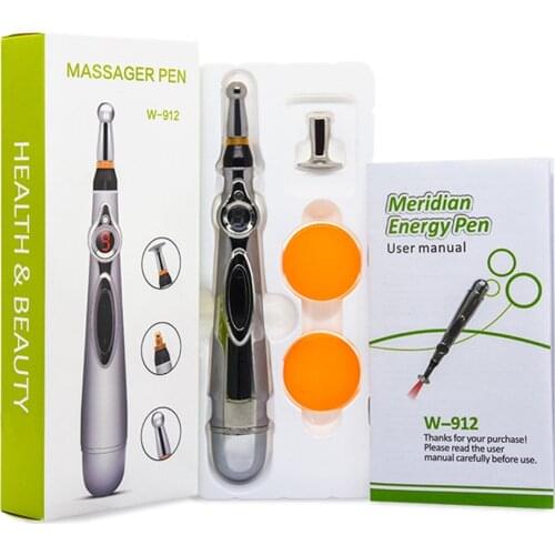 Electric Pulse Acupuncture Meridian Pen Massager Neck Leg Face Massager Tools for Body Relaxation Relief Pain Massage