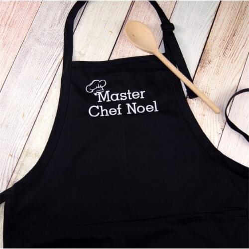 Custom Chef Aprons, Kids/Mum/Dad Family Chef Apron, Personalized Kitchen Apron Cooking Baking Home Party Supplies
