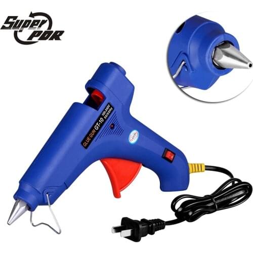 Super PDR 100W Hot Melt Glue Gun 100-240V Electric Heat Temperature Tool Fit 11mm Glue Stick EU AU UK Conversion Plug