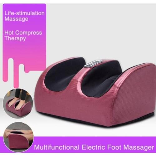 Foot Massage Machine Electric Heating Foot Body Massager Relaxation Kneading Roller Vibrator Leg Pain Relief Shiatsu Reflexology