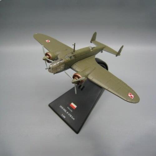 1/144 Classic WWII Bomber model Poland PZL P-37 Aircraft Airplane Fighter Models F Display Show Collections