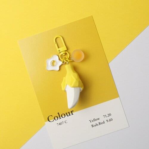 New Banana Keychain Keyring For Women Jewelry Simulated Fruit Cute Car Key Holder Keyring