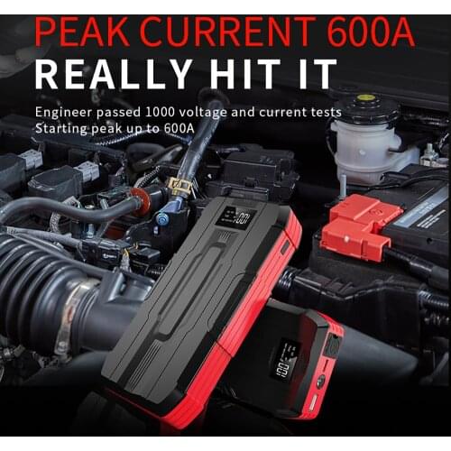 New Starting Device Power Pack Car Emergency ABS 11000mAh Black and Red Jump Starter Portable Charger Battery Jump Starter