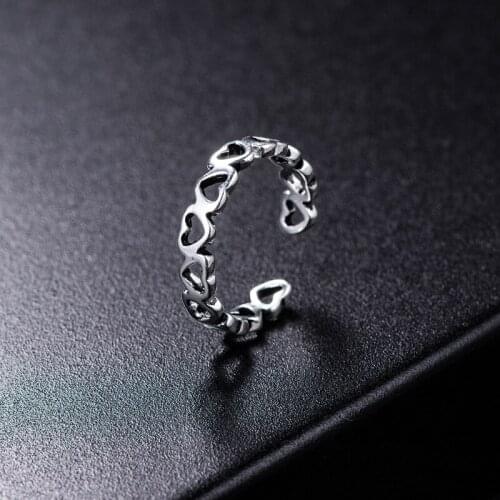 New Trendy Charm Love Heart Rings For Women Men Boho Knuckle Party Rings Punk Cocktail Jewelry Girls Gift anillos bijoux