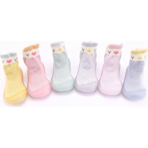 Autumn Baby Toddler Flower Shoes Non-Slip Anti-Off Foot Floor Knitted Socks First Walker 6Kinds 5Size 724 KeDing