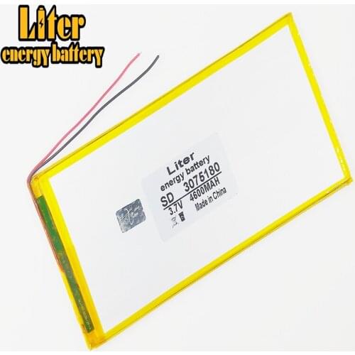 Tablet with built-in 3.7V,4600mAH,3075180 Polymer lithium ion / Li-ion battery for tablet pc,,cell phone,speaker,power bank