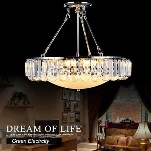 Modern 40w LED Crystal Chandelier Ceiling Fixture Semiflush Mount E14 Bulbs Chandeliers Crystal AC220V For Living Room Home Lamp