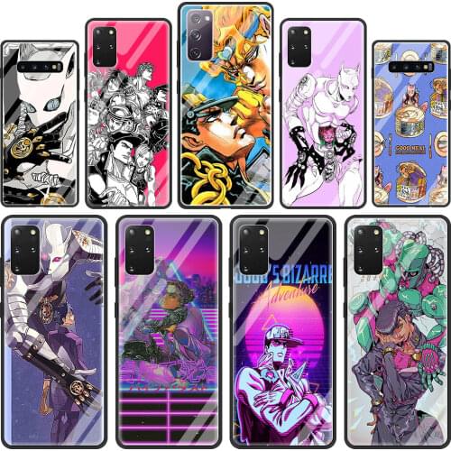 Anime JoJo Killer Queen Glass Phone Case for Samsung Galaxy S21 S20 FE S10 Note 10 20 Ultra 5G 9 S9 Plus S10e Cover Coque