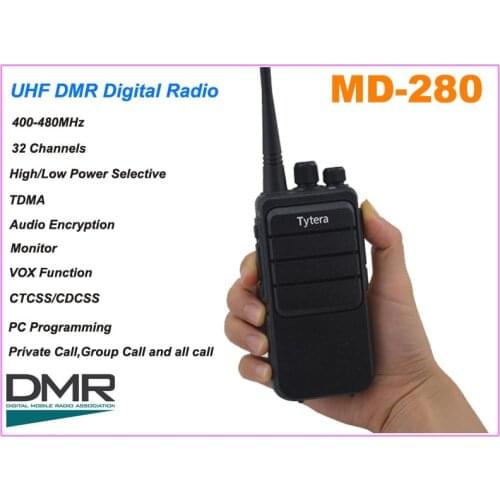 TYT Tytera MD-280 UHF 400-480MHz DMR Digital Portable Two-way Radio