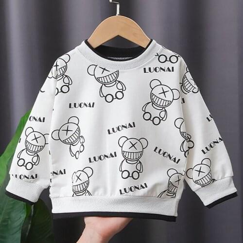 2021 Spring Autumn T-shirt For Baby Boy Girl Clothes Cotton Cartoon Long Sleeve Kids T-shirt Casual Children Clothing Girls Tops