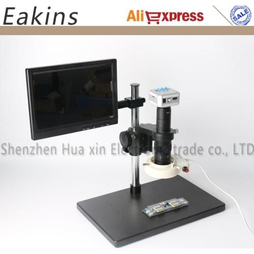 Full Set HD 20MP 1080P HDMI USB Industry Inspection Video Microscope Camera+10.1" IPS LCD Monitor Professiona Repair Phone PCB