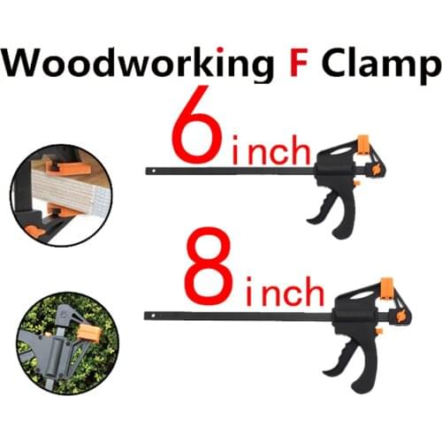 12/10/8/6 Inch Quick Ratchet Release Speed Squeeze WoodWorking Work Bar Clamp Clip Kit Spreader Gadget Tool DIY Hand Woodworking