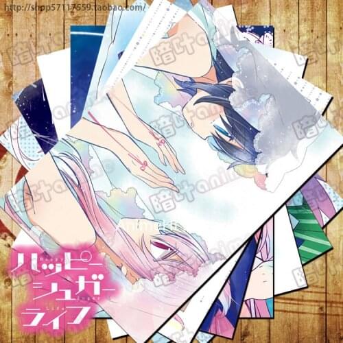 10 pcs/set Anime Happy Sugar Life posters Matsuzaka Satou Koube Shio wall pictures for Colletion A3 42x29CM Stickers