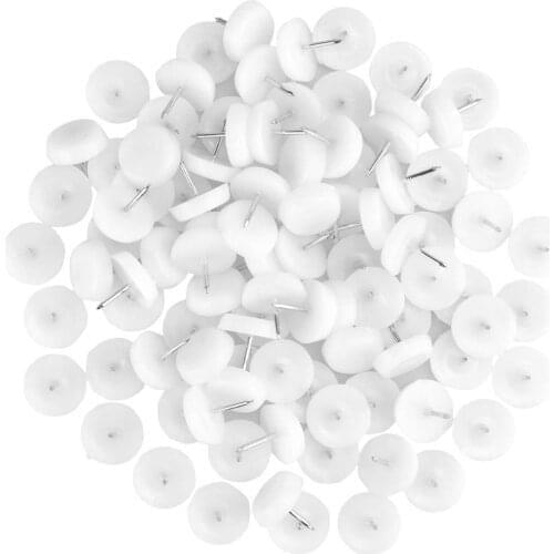 100 Furniture Nail-On Feet Pads Floor Protector Table Chair Legs Protectors Foot Tack Slider Glide Mats Chair Leg End Cap Covers