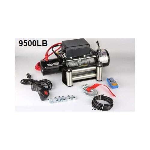 9500lb--12000lb 12V-24V electric winch Car truck auto barge trailer hand puller tire repair tool