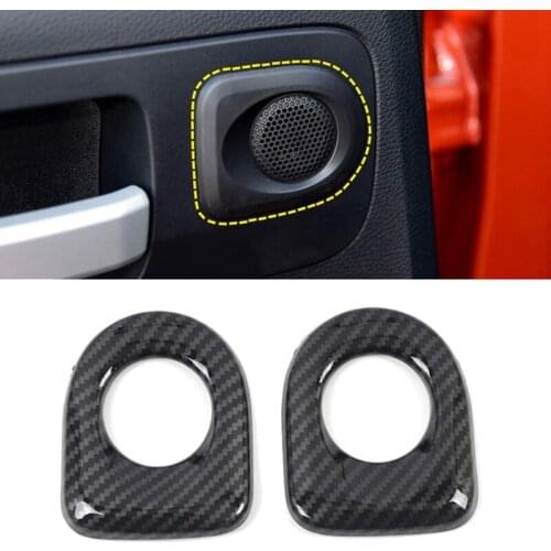 ABS Carbon Fiber Rear Interior Door Speaker Cover Trim for 2014-2021 Toyota - Decoration Accessories