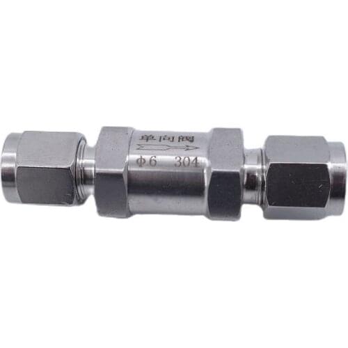 Free ship check valve 3 6 8 10 12 mm 1/8" 1/4" 3/8" 1/2" hard tube SS304 stainless steel high pressure acid-proof one-way valve
