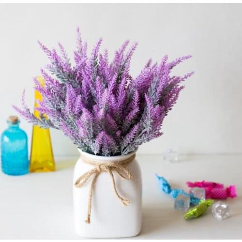 Lavender Wedding Decorative Flower Vase For Home Decor Artificial Flowers Grain Christmas Fake Plant SN3576