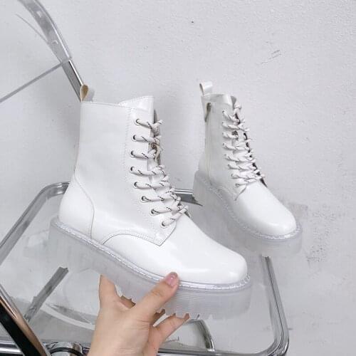 Ankle Boots women Short Boots Casual Ladies shoes fashion zipper Thick bottom Waterproof platform Round toe boots