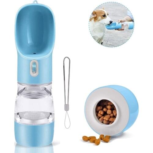 Dog Water Bottle Portable Pet Drinking water Feeder Bowl dog cat food feeding for Puppy dog cat Outdoor Walking Travel Supplies