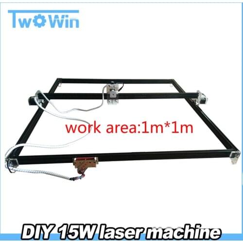 DIY 15w Big Power Laser Engraver 1*1m Work Size Cutting Engraving Machine for CNC Router Marking