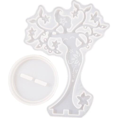 DM096 DIY Craft Jewelry Display Shelf Mold Pendant Earring Necklace Show Stand Rack Resina Silicone Mold For Epoxy Resin