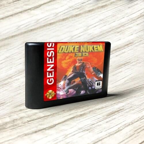 Duke Nukem 3D - USA Label Flashkit MD Electroless Gold PCB Card for Sega Genesis Megadrive Video Game Console