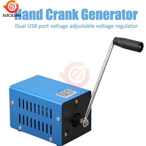 Emergency Hand Crank Dynamotor High Power Charger Portable USB Charging Hand Crank Generator Outdoor Camping Survival Power Bank