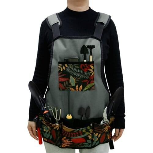 Outdoor Picnic Barbecue Apron Adjustable Oxford Cloth Stain Resistant Belt Pocket Gardening Garden Tool Apron Kitchen Tool