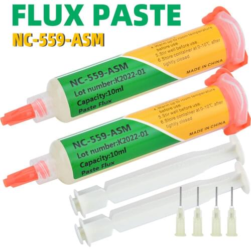 NC-559-ASM Solder Flux 100% Original BGA PCB No-Clean 10cc Welding Paste