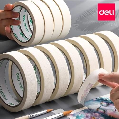 Deli Art Drawing Masking tape School Students Drawing Sketching Artistic creation Masked paper tape White Color 15/20/24/36mm