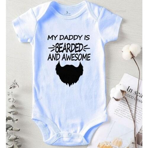 Printing Bearded Daddy Clothing for Babies Baby Girls Clothes Toddler Rompers Infant Girl Winter Jumpsuit Cotton Boys Outfit