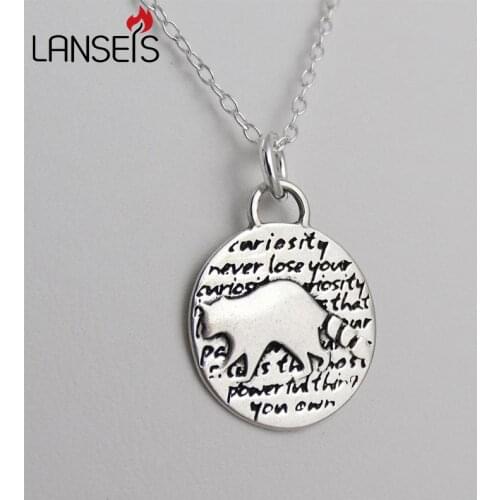 Lanseis 20pcs Inspirational Raccoon Charm Necklace15mm