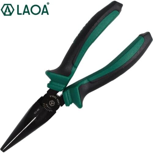 LAOA 6inch Needle Nose Pliers Ci Ni Steel Phosphating High Hardness Long Nose Pliers electricians pliers