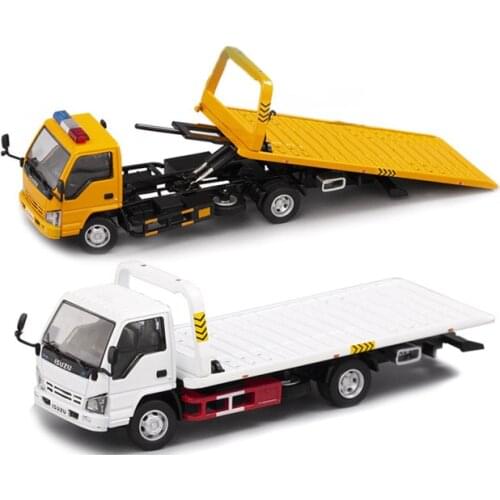 Diecast 1:64 Isuzu Engineering Transport Truck Flatbed Alloy Car Model Metal Collection Decoration Souvenir Ornaments Display