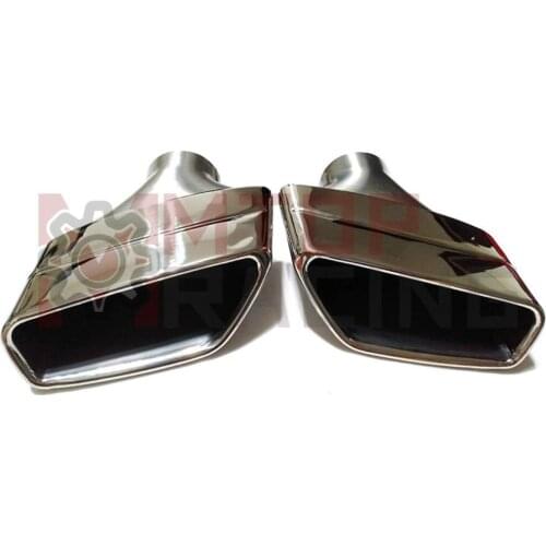 Stainless Steel Rear Exhaust Muffler Pipe Tips For BMW 5 series 525 528 530 G30 G38 Silver Black Pair