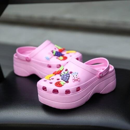 New Fashion Pink Cute Summer Platform Sandals Women Beach Shoes Comfort Outdoor Garden EVA Clogs for Women sandalias mujer 2020